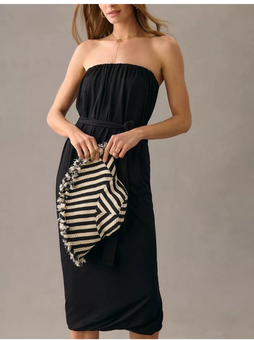 NWT Velvet by Graham & Spencer size M Audrina black midi dress